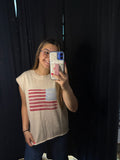 Crew Neck Flag Sweater