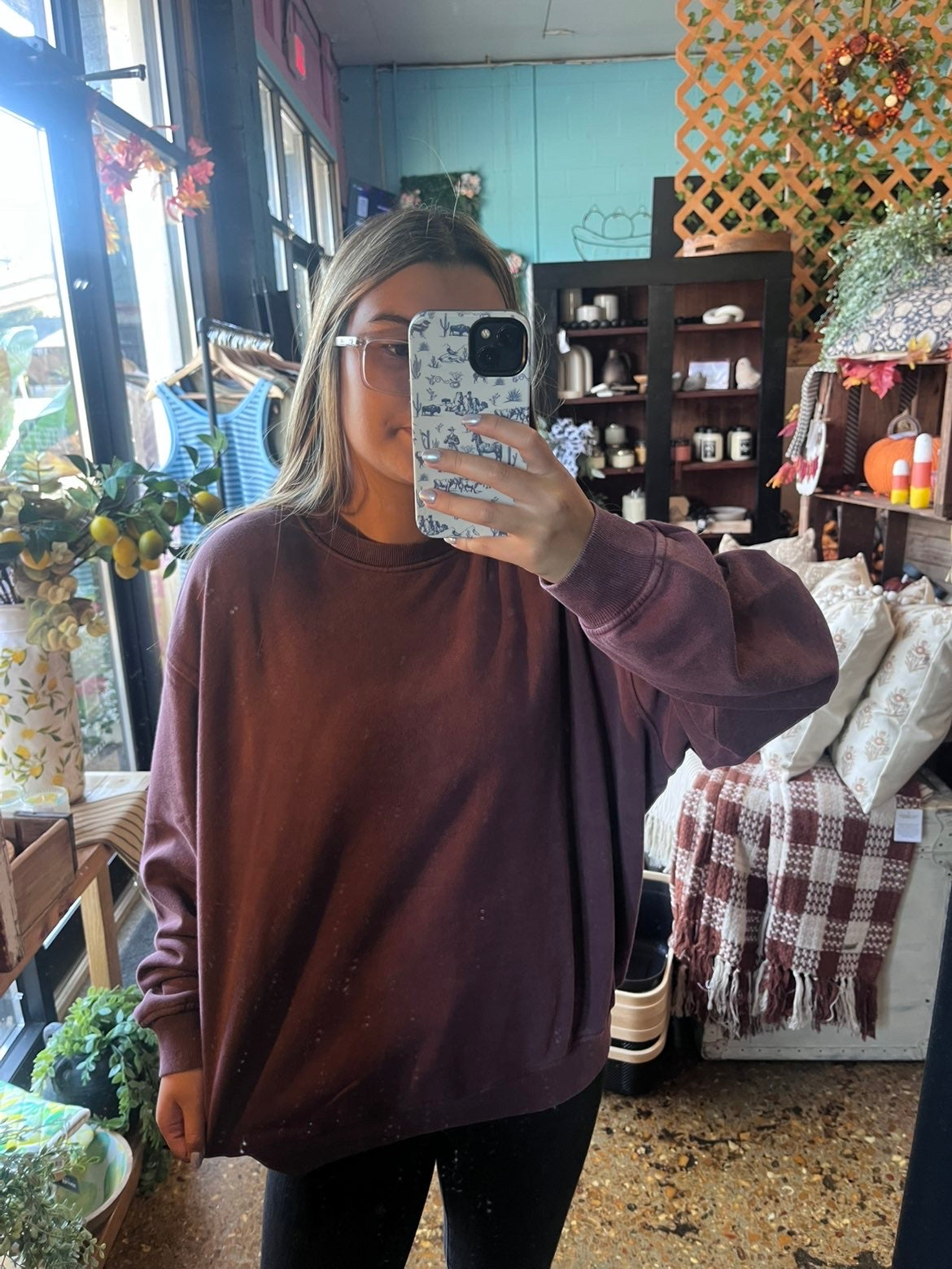 Cherry Red Crew Neck