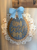 Home Sweet Home Vintage Scalloped Sign