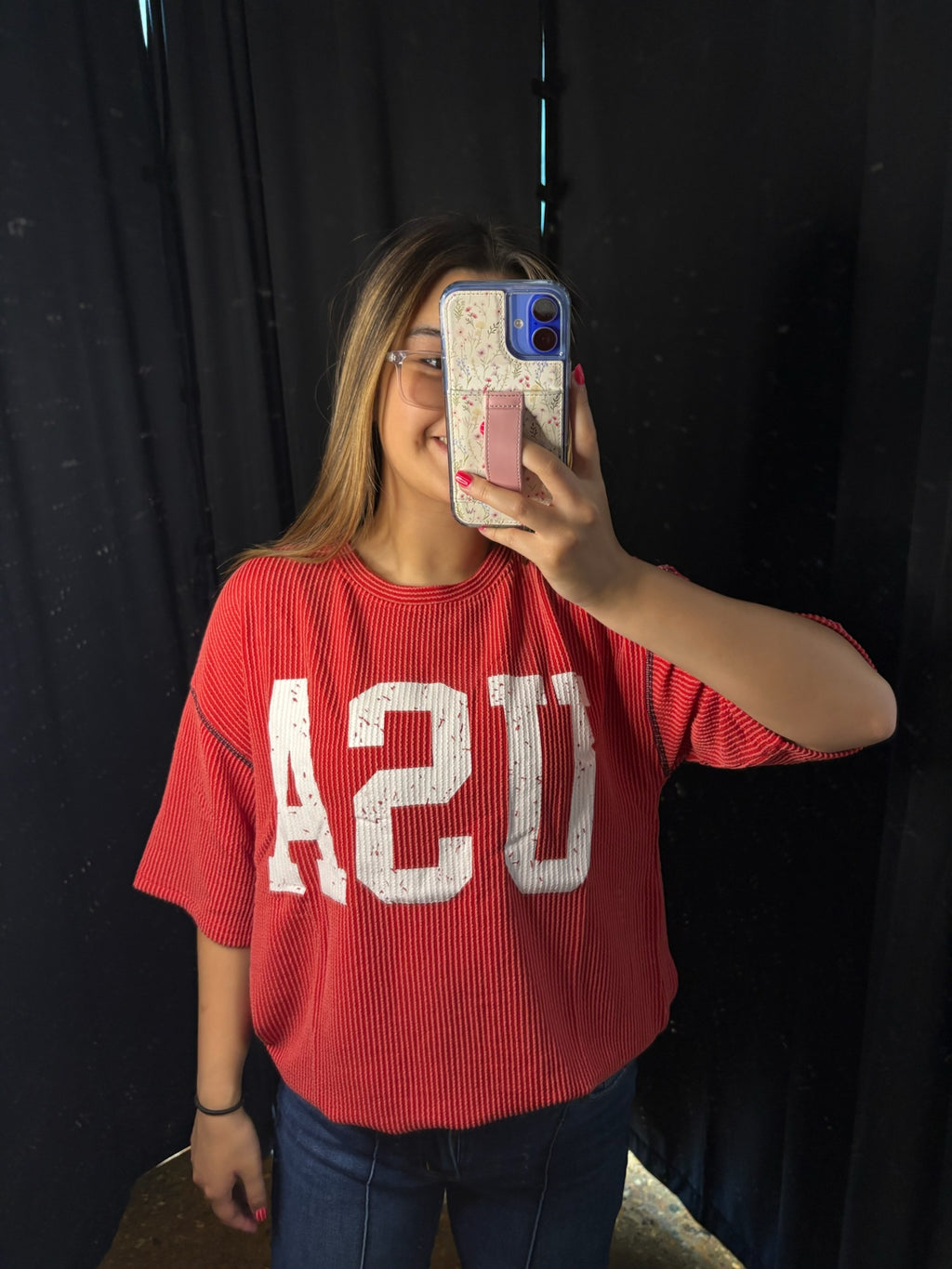 Ribbed USA Tee