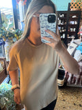 Taupe Striped Tee
