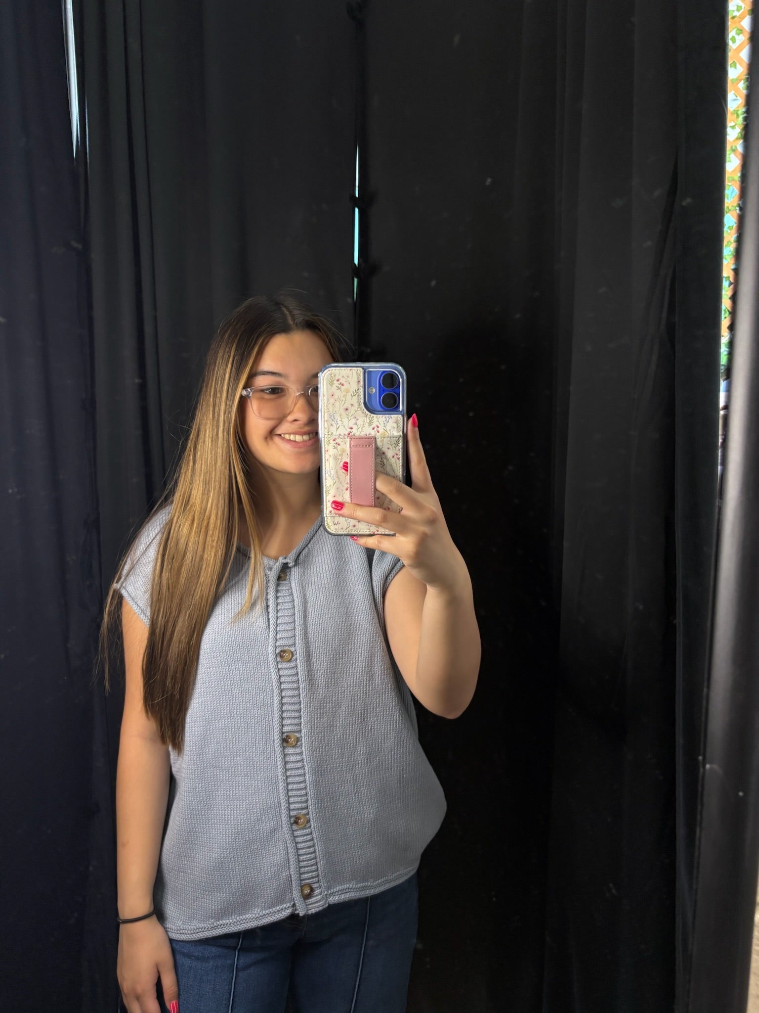 Dusty Blue Button-Up