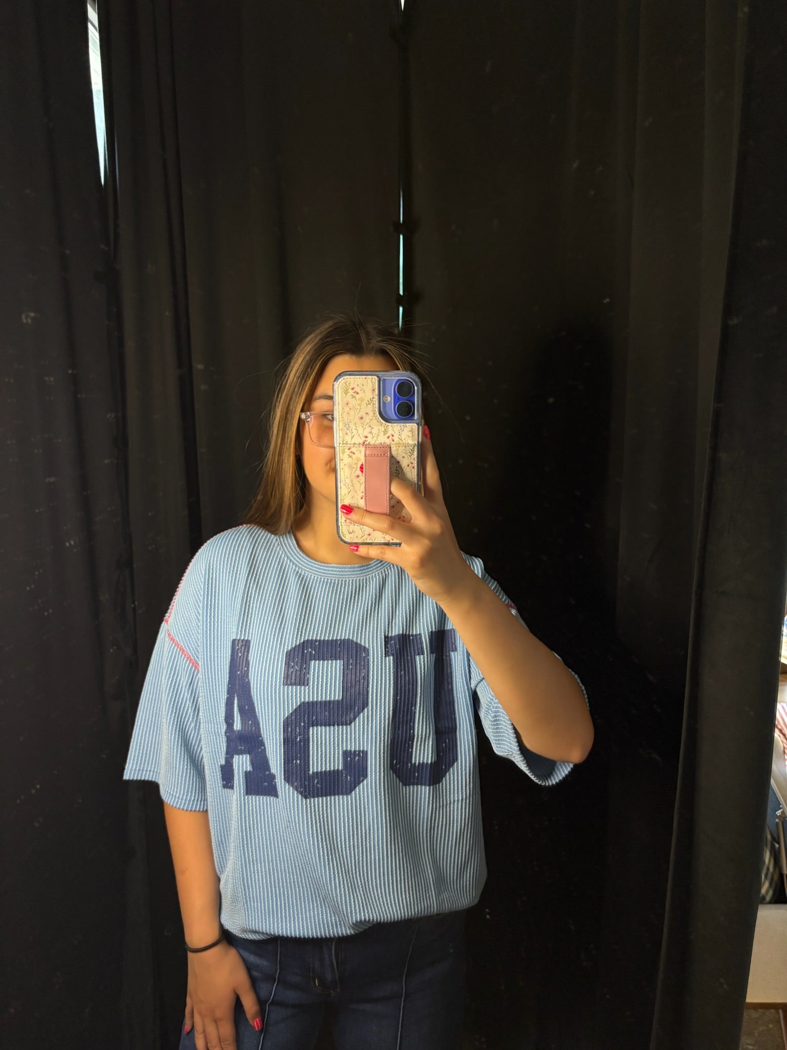 Ribbed USA Tee