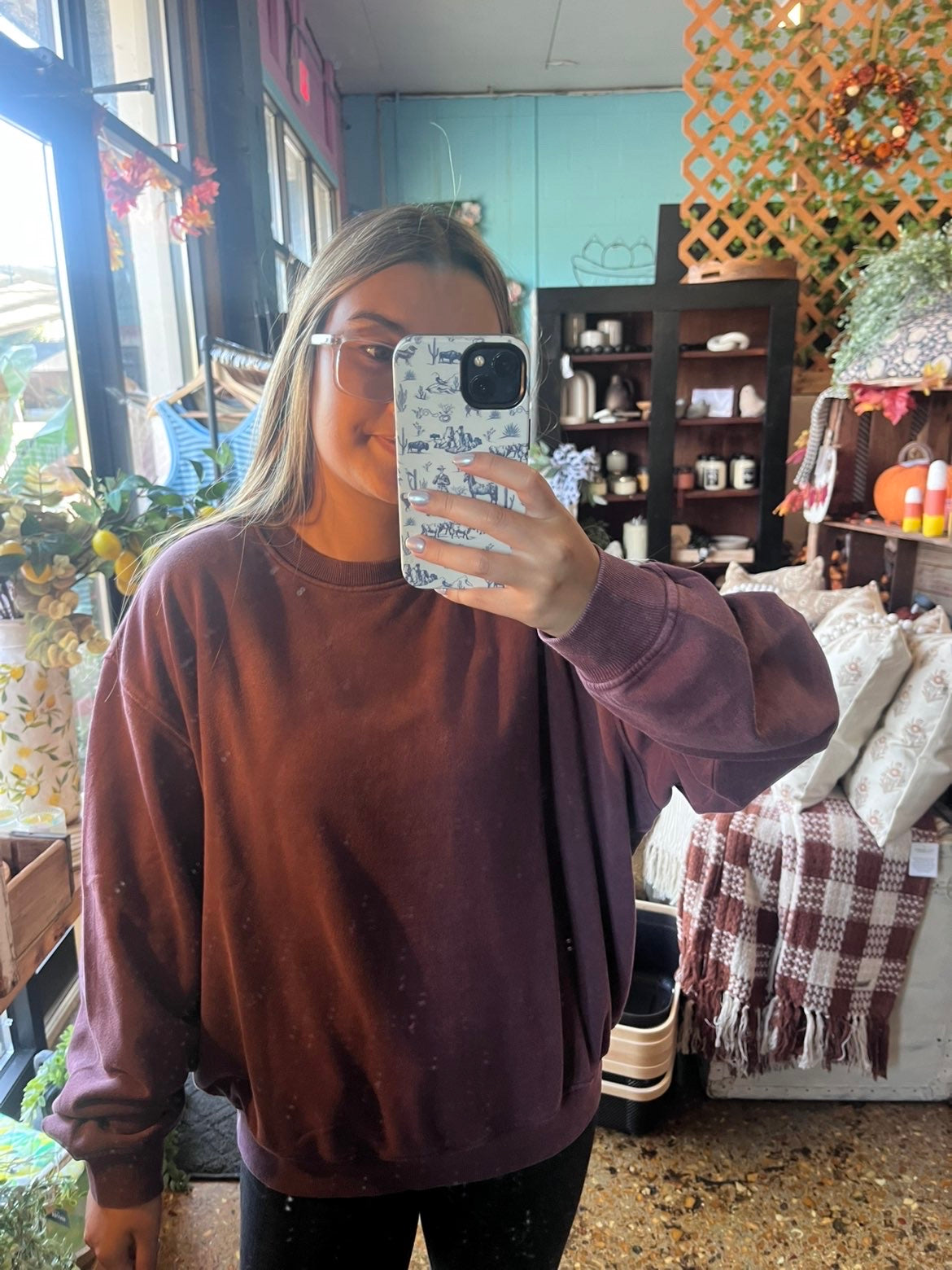 Cherry Red Crew Neck