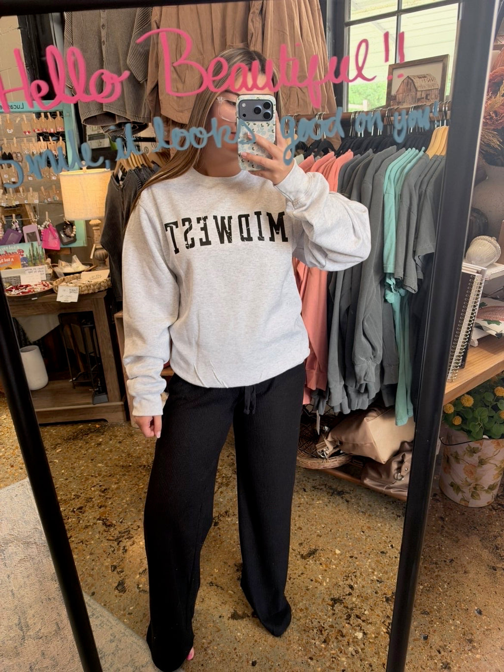 Black Waffle Pants