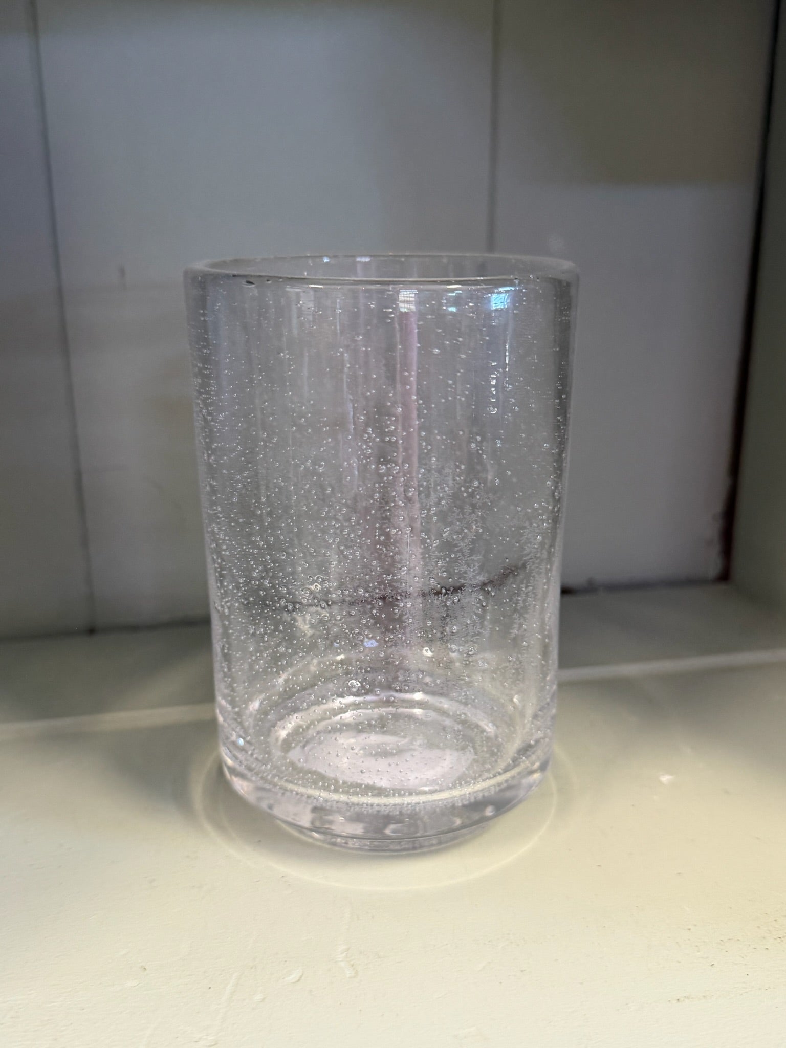 17oz Clear Tall Bubbled Glass