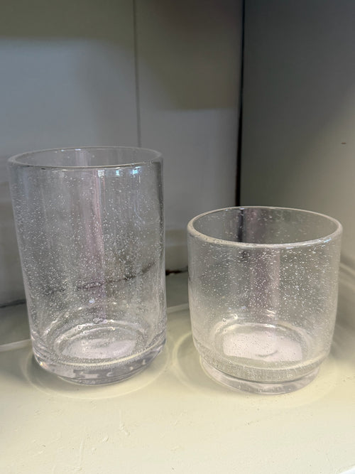 17oz Clear Tall Bubbled Glass