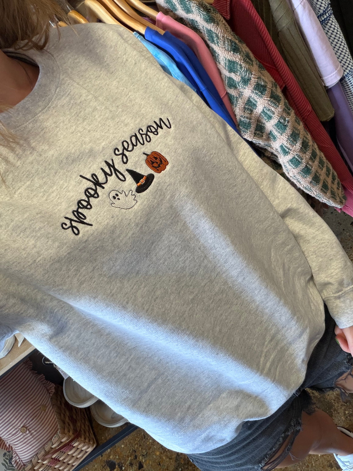 Spooky Season Embroidered Sweatshirt