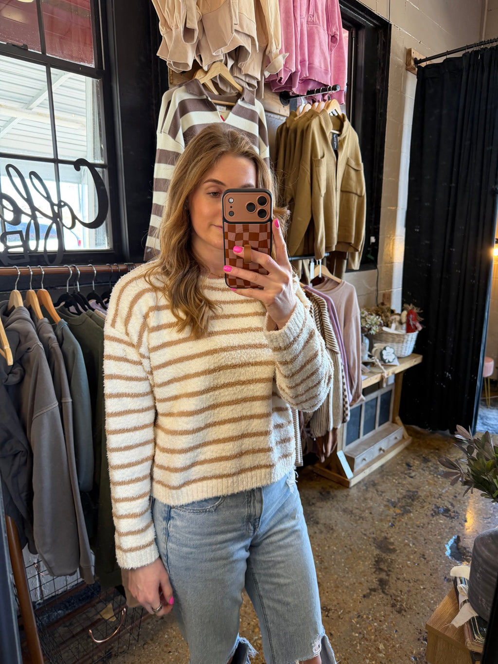 Ivory Striped Sweater