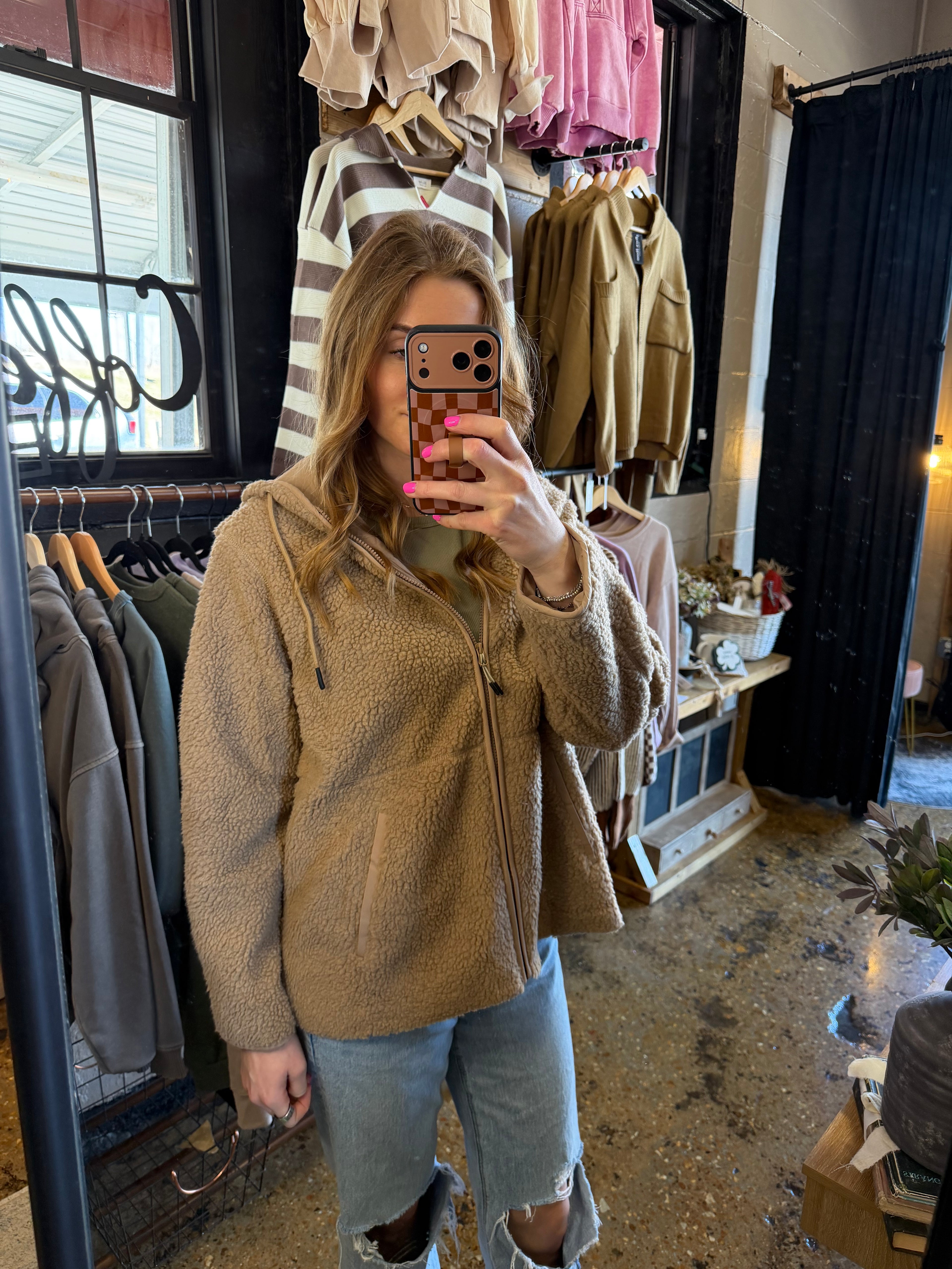 Fleece Khaki Jacket