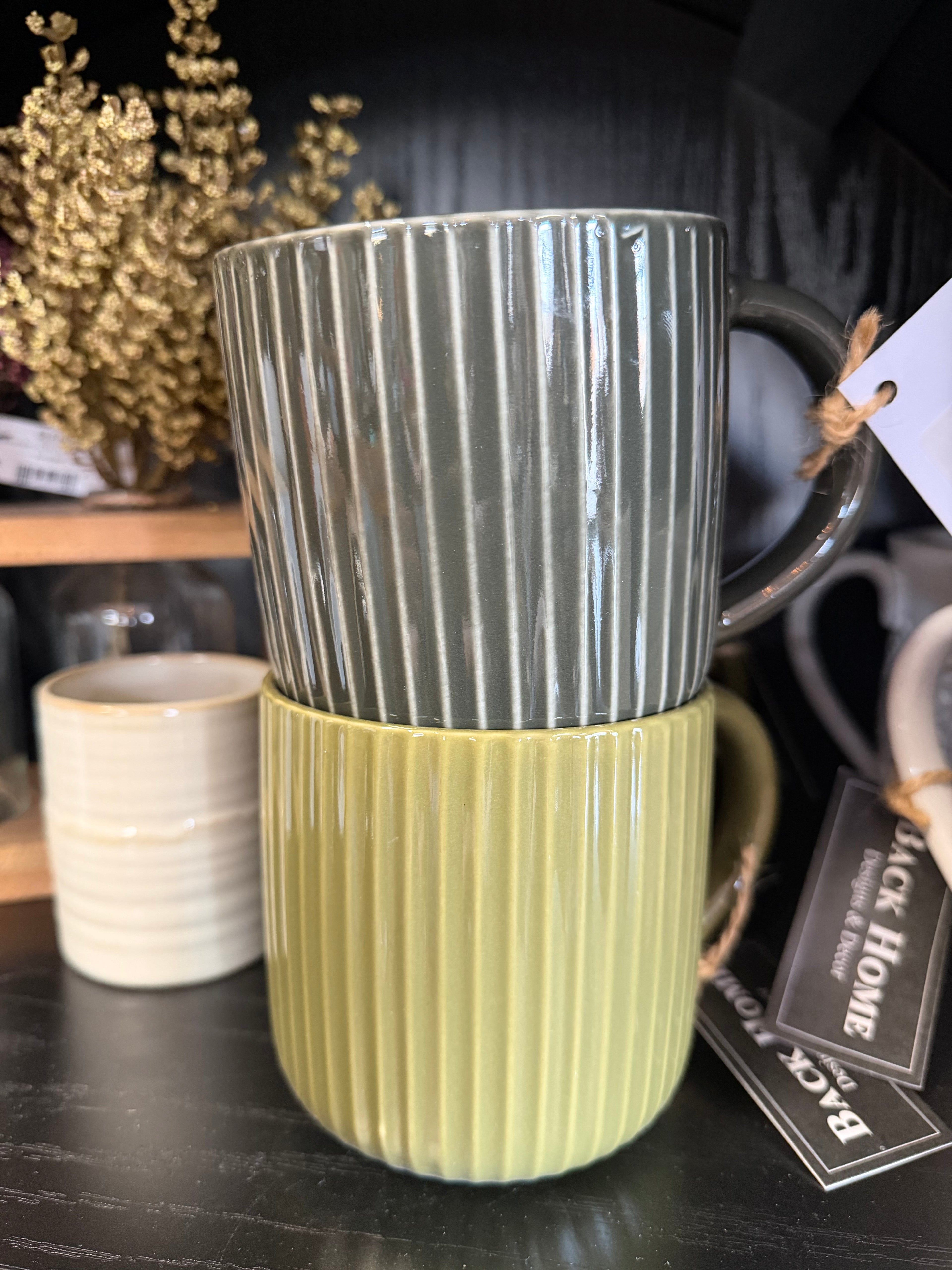 Gray Modern Tulip Mug