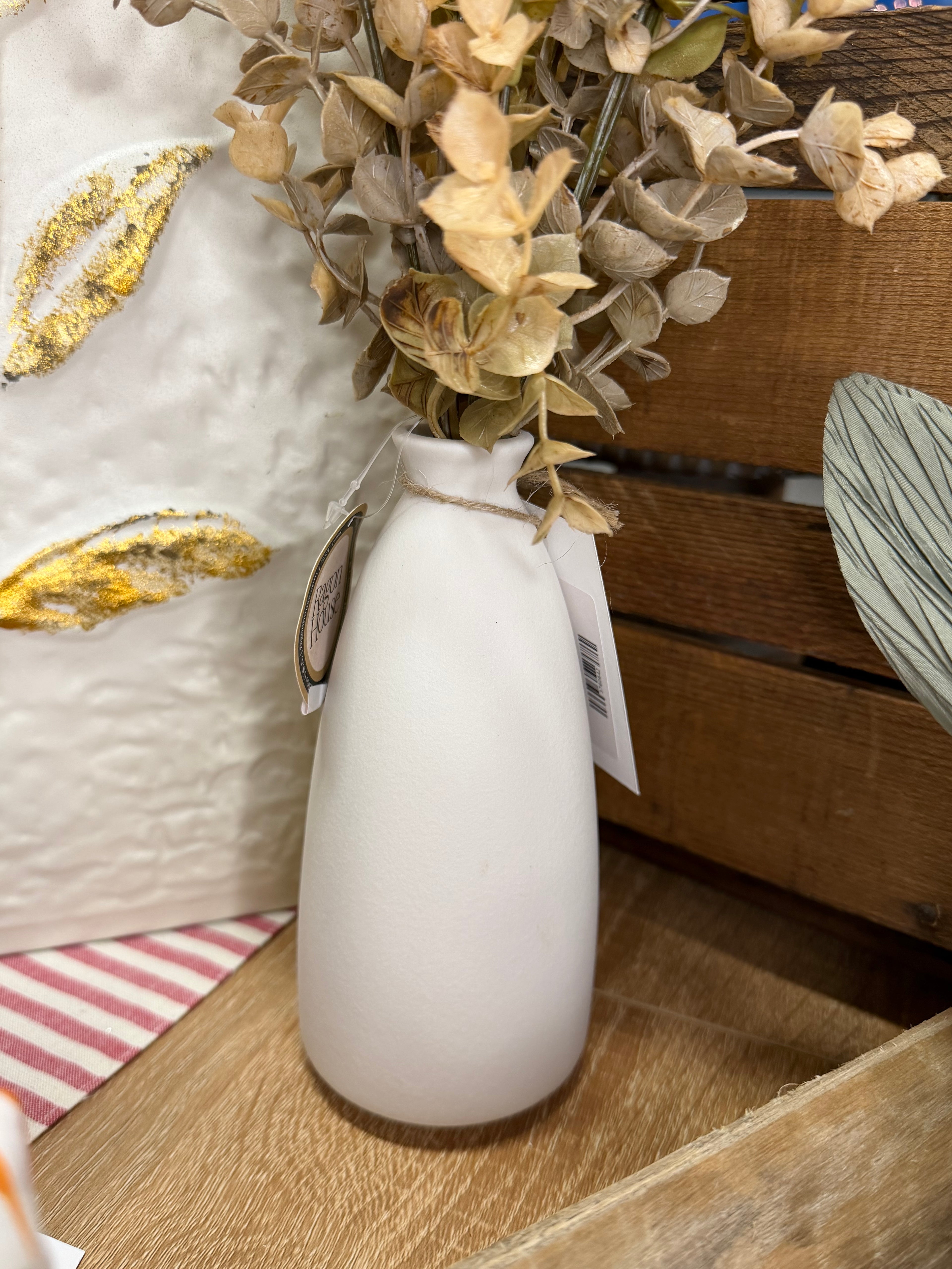 6.75" White Bud Vase