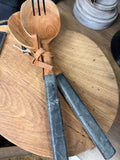 Black Marble & Wood Utensils