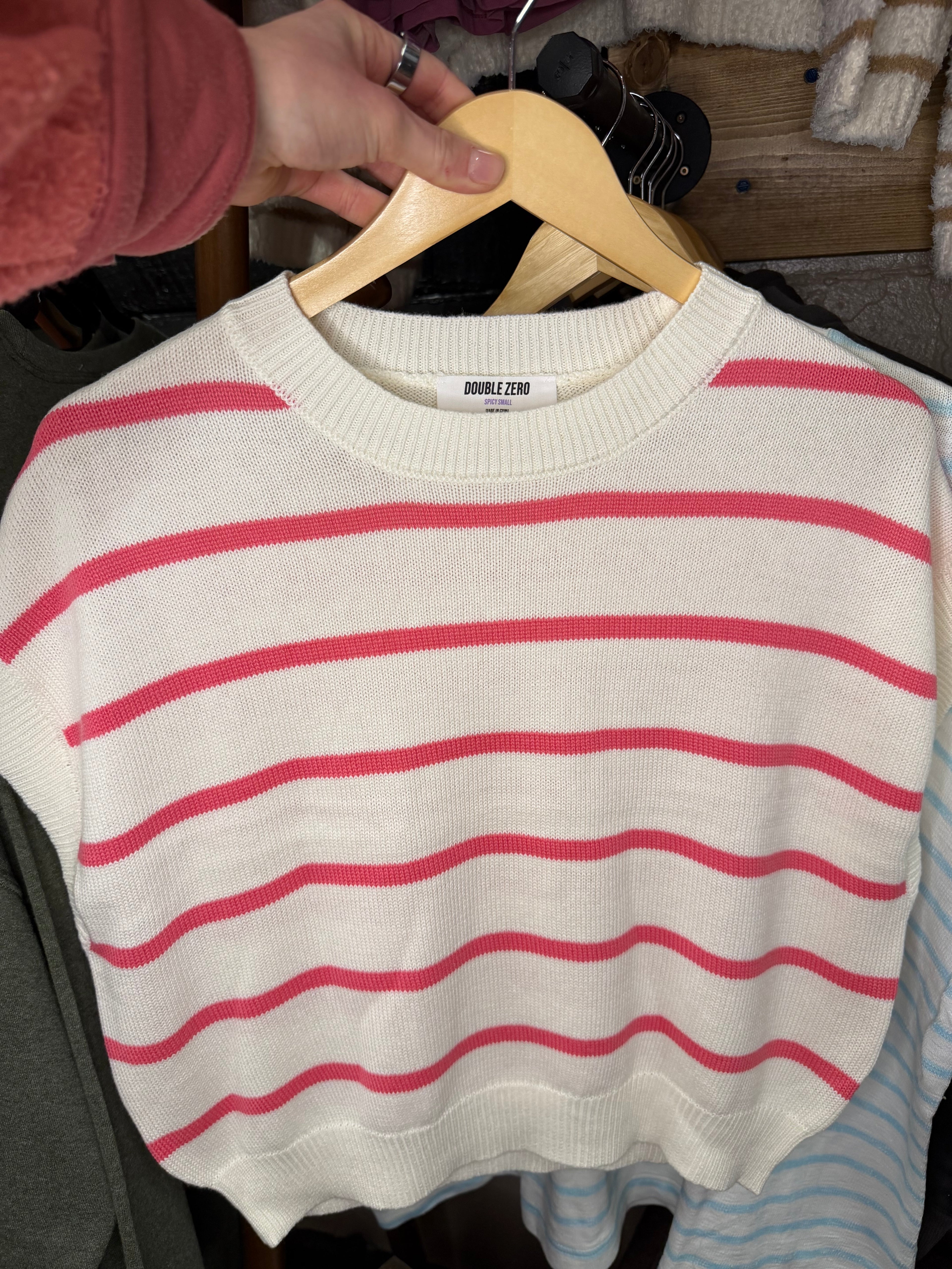 Striped Taffy Knit Top