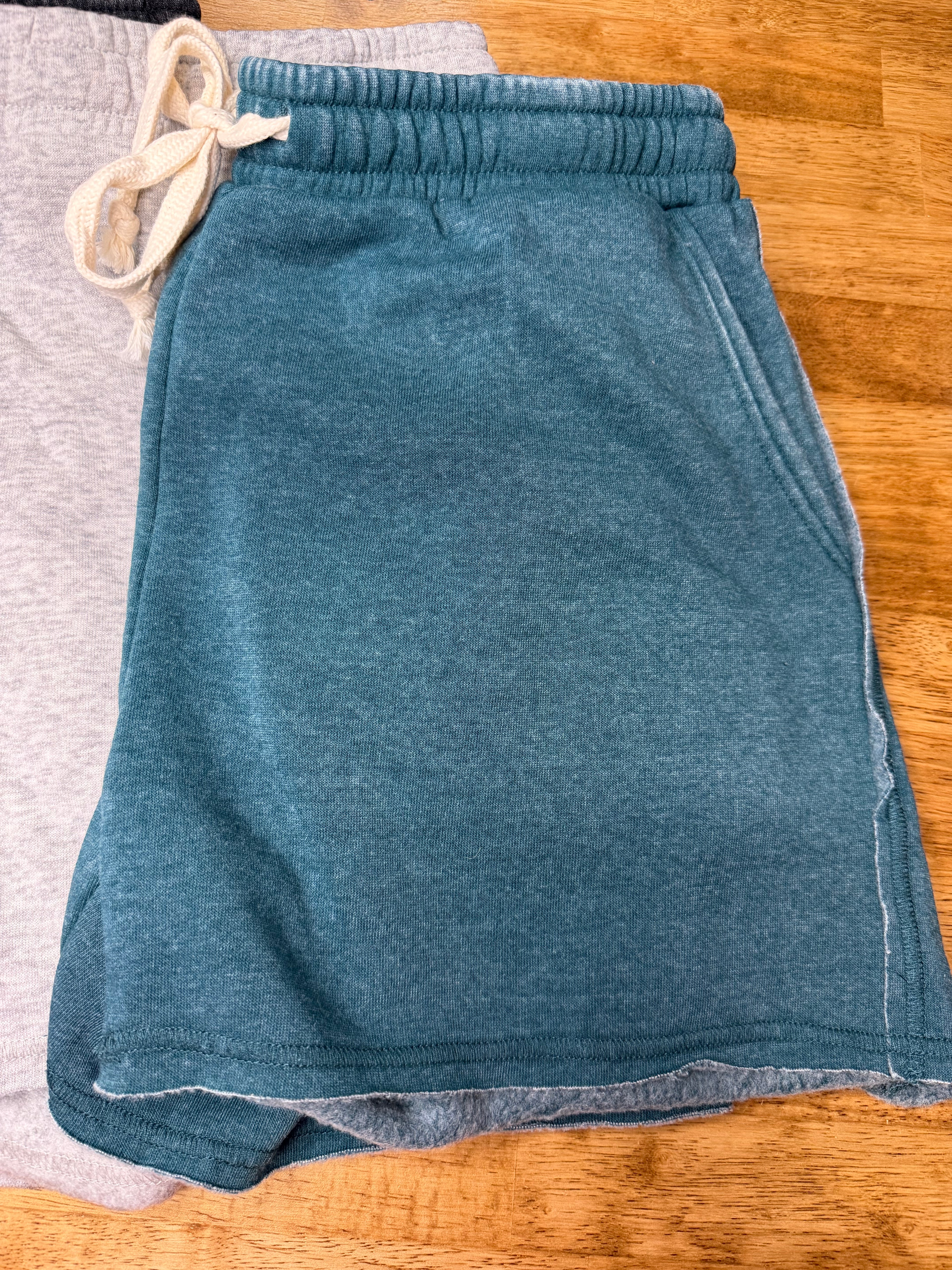 Teal Drawstring Shorts