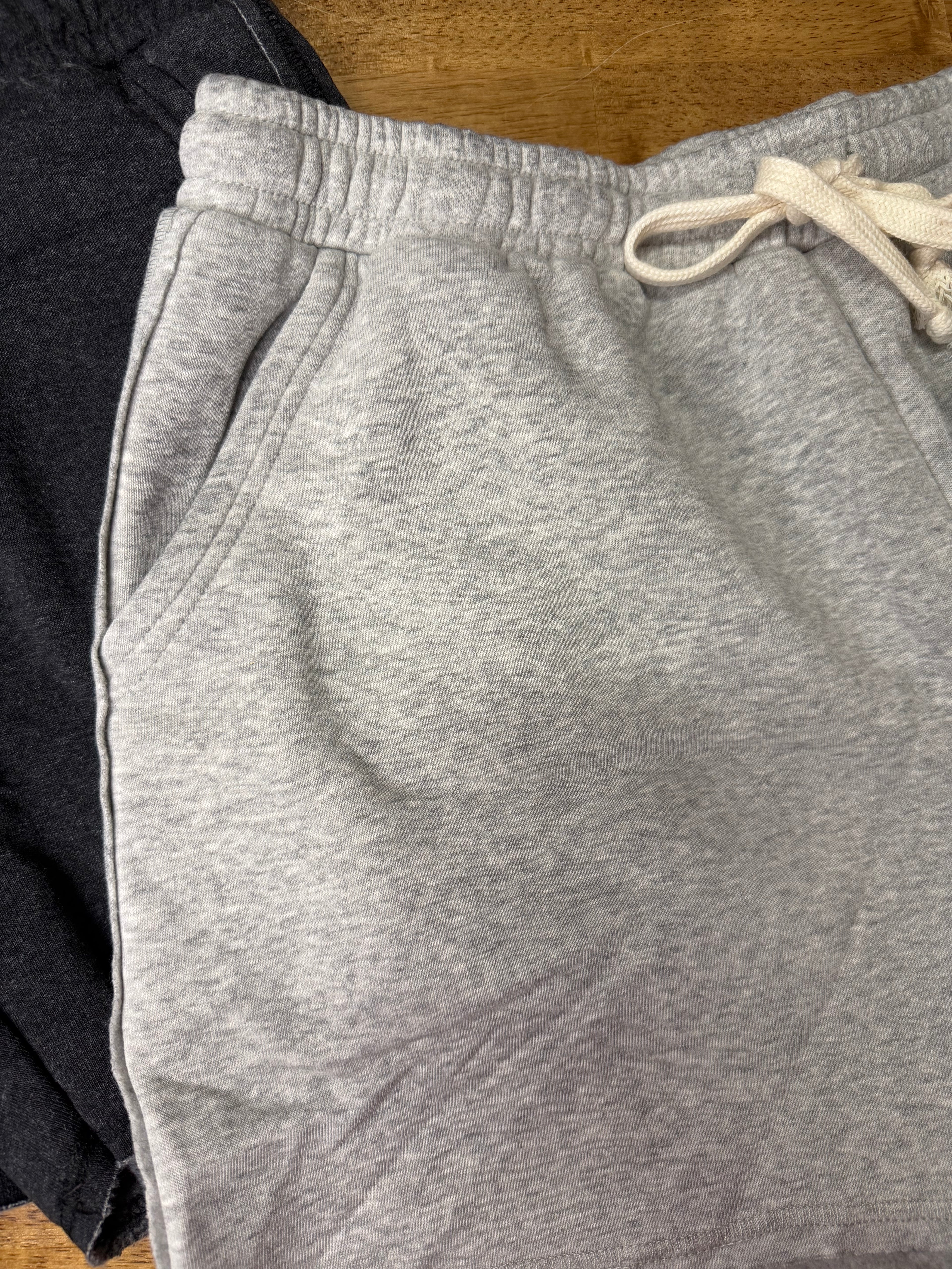Gray Drawstring Shorts