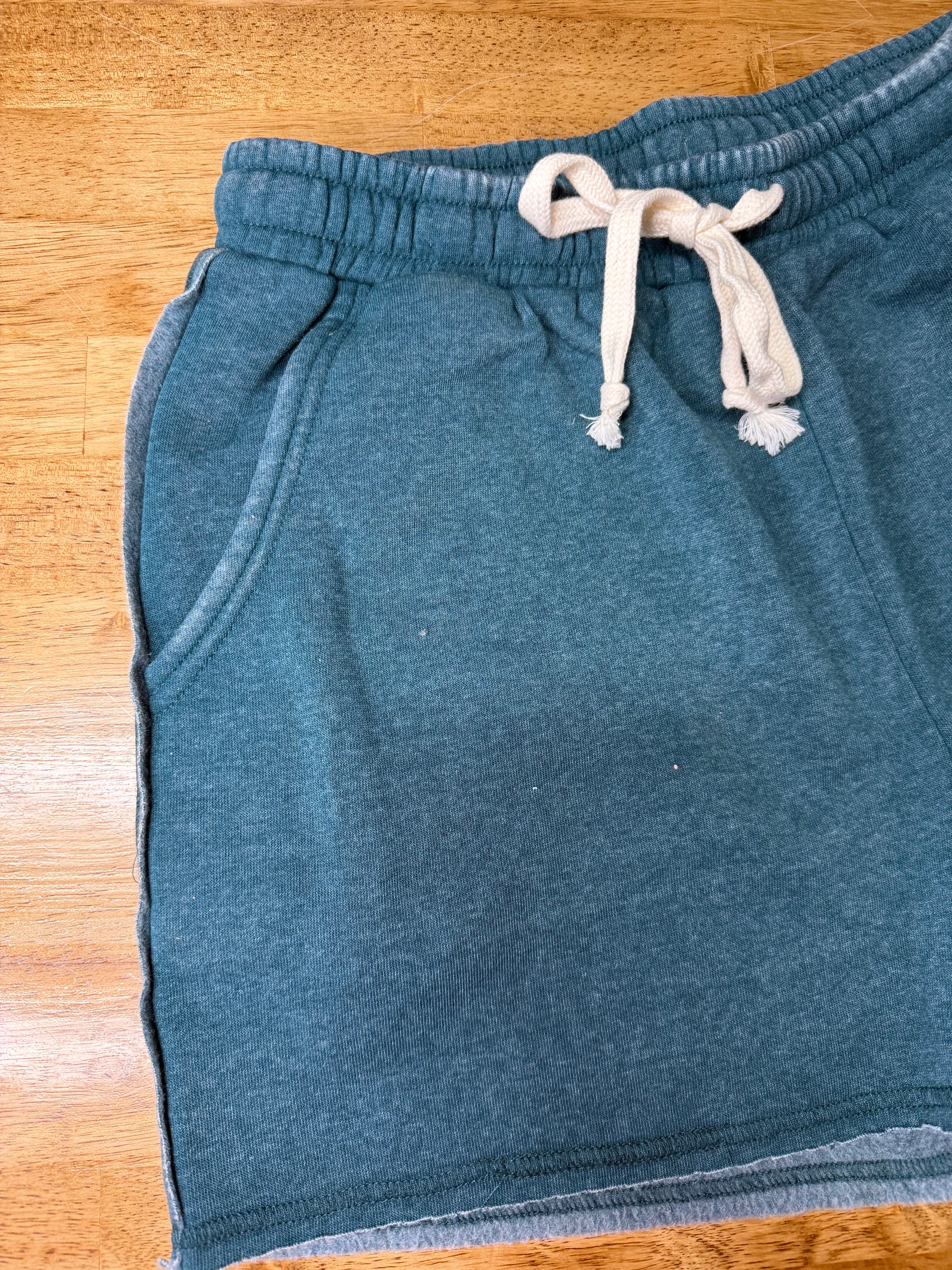 Teal Drawstring Shorts