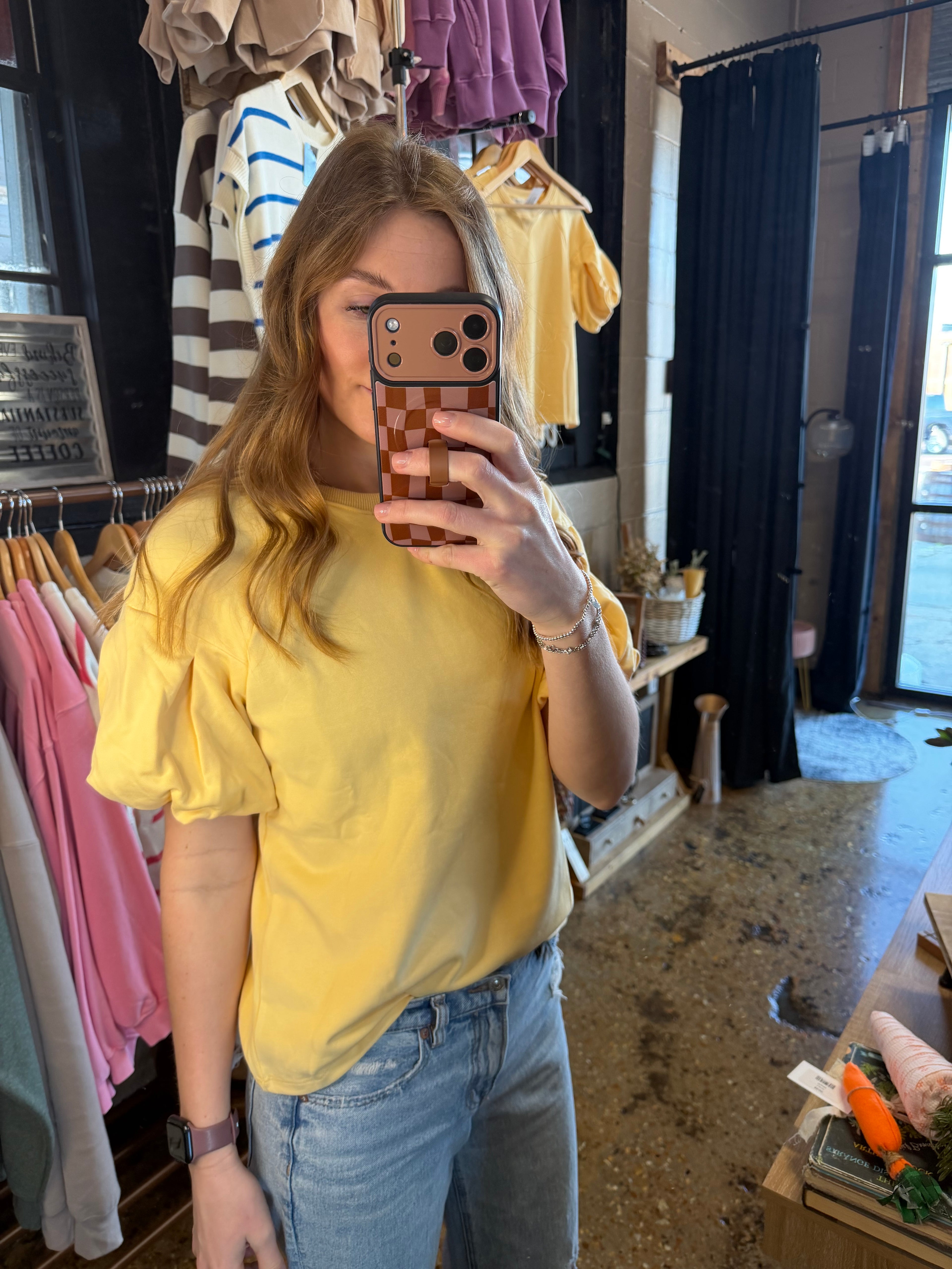 Yellow Puff Sleeve
