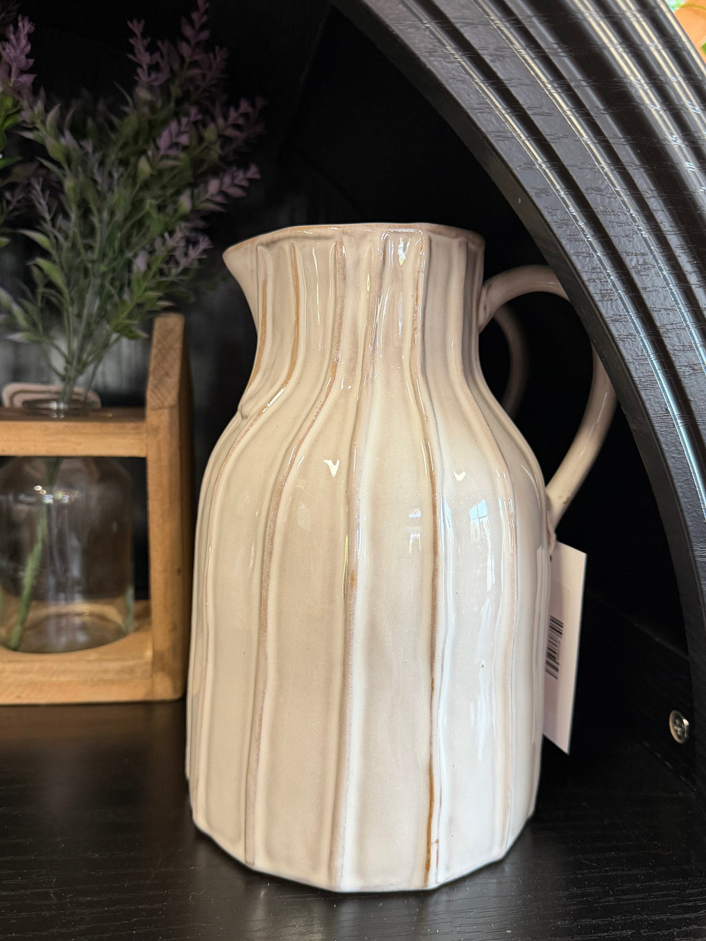 Stoneware Glazed Pitcher