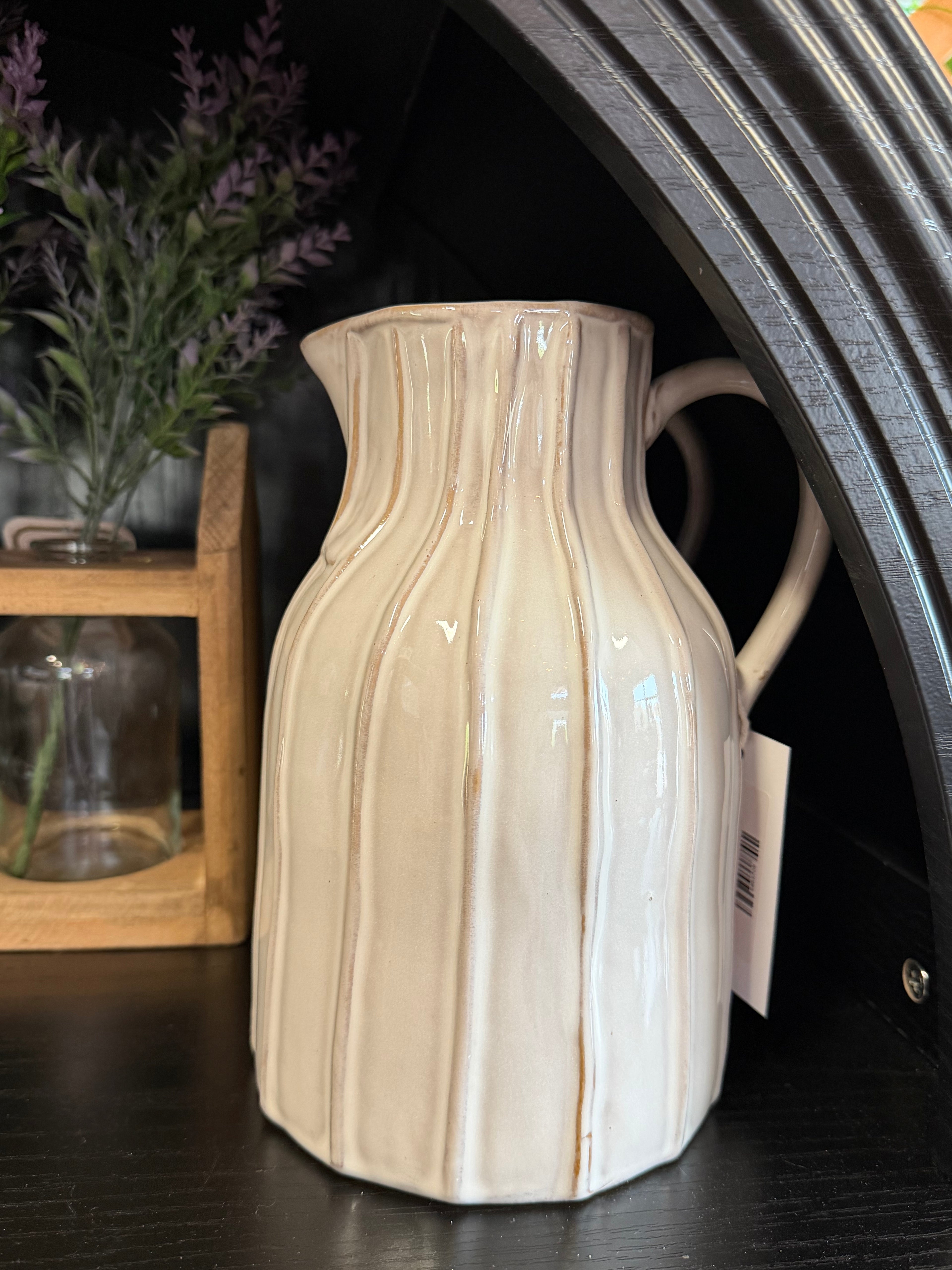 Stoneware Glazed Pitcher