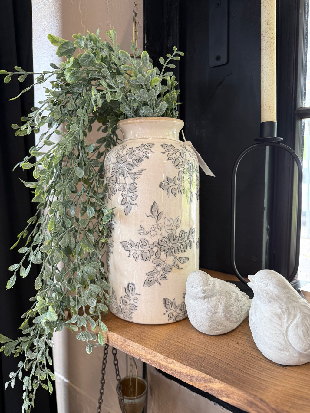 Midnight Floral Decorative Vase