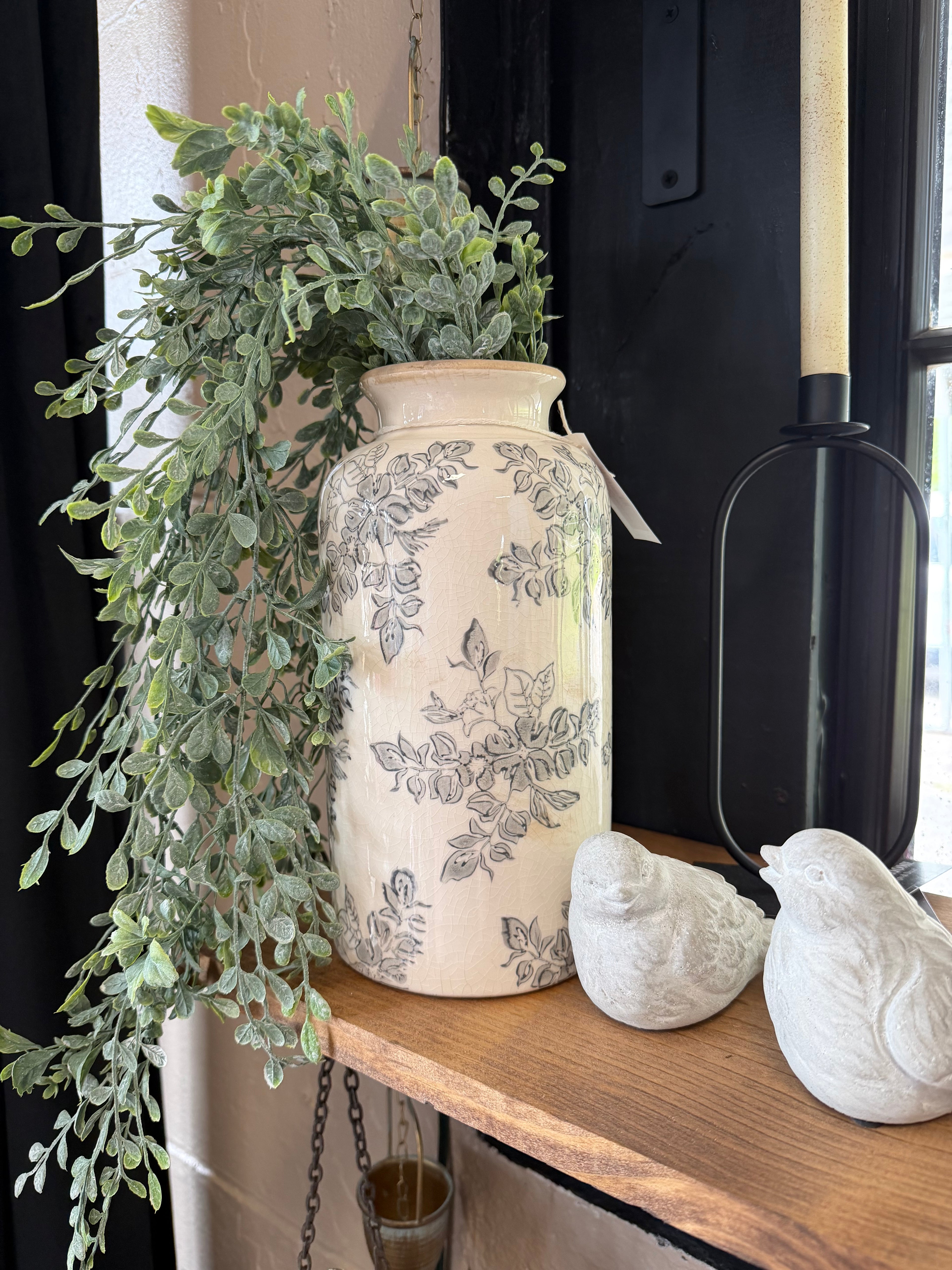 Midnight Floral Decorative Vase